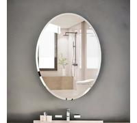 Rafaelo Mobilia Frameless Wall Mounted Oval Vanity Mirror