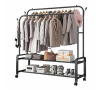 Rafaelo Mobilia Heavy Duty Clothes Rail, Clothes Rack, Clothing Rail, Clothes Rails For Bedroom, Hanging Rail For Clothes, Clothing Storage, Clothes Rail With Shelves, IND930