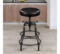 Rafaelo Mobilia Industrial Adjustable Height Retro Bar Stool Black Rafaelo Mobilia Black