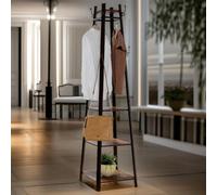Rafaelo Mobilia Industrial Coat Stand With 2 Shelves