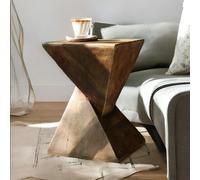 Rafaelo Mobilia Industrial Concrete Indoor Outdoor Side Table Nordic Natural Brown