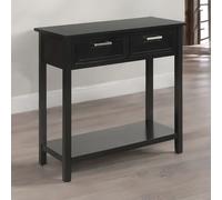 Rafaelo Mobilia Industrial Console Table With 2 Fabric Drawers in Black Rafaelo Mobilia Black