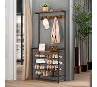 Rafaelo Mobilia Industrial Hall Tree Large Hall Stand
