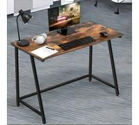 Industrial Rustic Computer Desk 100CM Wide Rafaelo Mobilia Brown One Size