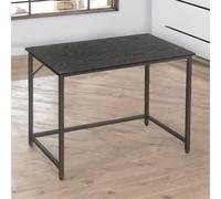 Rafaelo Mobilia Industrial Rustic Computer Desk Home Office Workstation in Black Rafaelo Mobilia Black