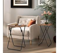 Rafaelo Mobilia Set of 2 Folding Side Tables