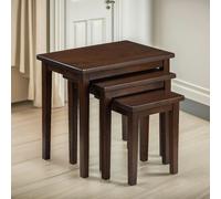 Rafaelo Mobilia Set of 3 Mahogany Nesting Tables Dark Brown