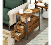 Rafaelo Mobilia Slim Bedside Table With 2 Drawers
