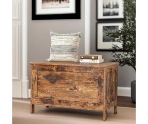 Rafaelo Mobilia Wooden Storage Box With Lid, Blanket Box, Wooden Toy Box, Storage Chest, Storage Trunk, Hallway Storage Unit, Toy Chest, Blanket Box Storage, Wooden Chest, Rustic Furniture