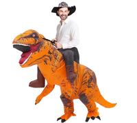 Rafalacy Dinosaur Costume for Adult Inflatable Riding T Rex Costume Funny Halloween Dino Air Blow up Party Costume