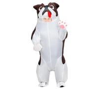 Rafalacy Inflatable Dog Costume for Adult Funny Blow up Costumes Party Bulldog Cosplay Outfit Inflatable Animal Halloween Costume