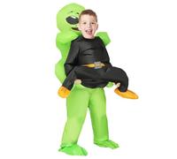 Rafalacy Kids Inflatable Alien Costume, Blow Up Alien Outfit for Children, Halloween Party Costumes Fancy Dress(100-130cm)
