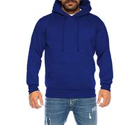 Raff & Taff Hoodie Sweatshirt Sweater Pullover S - 8XL Sports Everyday Leisure Premium Cotton Fleece Inside, royal blue, L