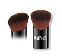 Raffaello Angled Kabuki Brush for Foundation - Ultra-Soft Dense Bristles, Flat Top Makeup Brush for Liquid, Cream & Powder, Seamless Blend, Wet & Dry Use, Zero Waste