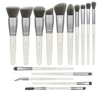 Raffaello ZOREYA Makeup Brushes - 15 Pcs Premium Bamboo Charcoal Infused Bristles, Foundation Concealers Eye Shadows Make Up Brush, Eyeliner Brushes (White)