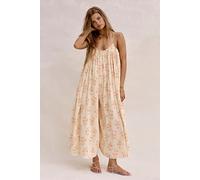 Raffia Blooms Printed Jumpsuit at Free People in Tea Combo, Size: XL - female