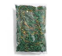 Raffia Filler, 100g 2-6pack Crinkle Cut Shredded Paper Fillers Friendly Gift Filler(Green golden,100g*4pack)