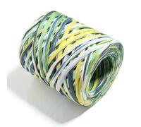Raffia Paper Ribbon, 4mm Multicolor Raffia Straw Yarn 200m Roll for DIY Crafts Wrapping Decoration(Mixed 5)