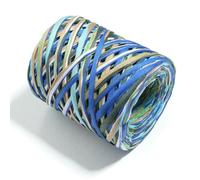 Raffia Paper Ribbon, 4mm Multicolor Raffia Straw Yarn 200m Roll for DIY Crafts Wrapping Decoration(Mixed 6)
