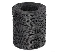 Raffia Paper Yarn 210M Roll Colorful Handwoven Craft Thread(Black)