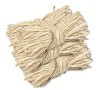 Raffia Ribbon Bundles 200g Grass Raffia Paper Yarn Straw for Crochet Hat Bags Brown Paper Ribbons String for Craft Bouquets Wrapping Weaving