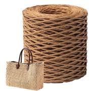 Raffia Ribbon - Matte Texture Natural Color Raffia Yarn For Crochet | Knitted Yarn Paper Ribbons For Decorations, Beach Bags, Hats, Toys, AR Supplies