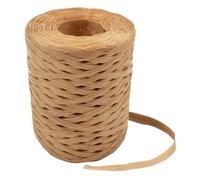 Raffia Ribbon Yarn 200m Brown Raffia Paper Ribbon String Rafia Packing Twine Ribbons for Gift Wrapping Crochet Craft Decoration