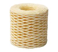 Raffia Ribbons - 150m/roll, Matte Texture, Natural Cotton Raffia Yarn - Crochet Rafia Paper Ribbon, Cotton Weaving Yarn | Paper Ribbons for Hat, DIY Decoration, Toy, Beach Bag