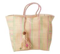 Raffia Shopping bag Pink one size