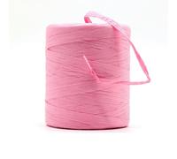 Raffia Straw Yarn， Raffia Yarn Multicolor for Hand Crochet and Handknitting 2 mm Thickness 180 m Roll(Pink)