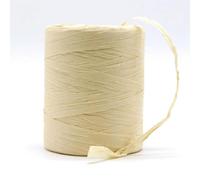 Raffia Straw Yarn， Raffia Yarn Multicolor for Hand Crochet and Handknitting 2 mm Thickness 180 m Roll(Beige Moon Color)