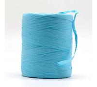 Raffia Straw Yarn， Raffia Yarn Multicolor for Hand Crochet and Handknitting 2 mm Thickness 180 m Roll(Lake Blue)