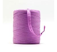 Raffia Straw Yarn， Raffia Yarn Multicolor for Hand Crochet and Handknitting 2 mm Thickness 180 m Roll(Purple)