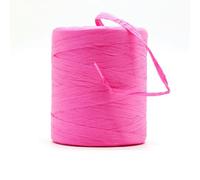 Raffia Straw Yarn， Raffia Yarn Multicolor for Hand Crochet and Handknitting 2 mm Thickness 180 m Roll(Rose Red)