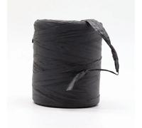 Raffia Straw Yarn， Raffia Yarn Multicolor for Hand Crochet and Handknitting 2 mm Thickness 180 m Roll(Black)