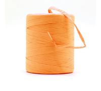 Raffia Straw Yarn， Raffia Yarn Multicolor for Hand Crochet and Handknitting 2 mm Thickness 180 m Roll(Orange)