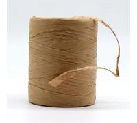Raffia Straw Yarn， Raffia Yarn Multicolor for Hand Crochet and Handknitting 2 mm Thickness 180 m Roll(Camel)