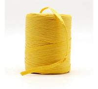 Raffia Straw Yarn， Raffia Yarn Multicolor for Hand Crochet and Handknitting 2 mm Thickness 180 m Roll(Yellow)