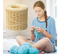 Raffia String, Wrapping Paper Natural Raffia Ribbon, DIY Rope in Natural Color for Toy, Hat, Craft Project and DIY Decoration