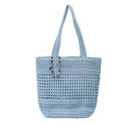 Raffia Tote Bag with Zip Closure and Jewellery Detail for Women s.Oliver Bleu One size