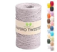 Raffia Yarn for Crochet & Knitting - MeriWoolArt Papiro Twisted Paper Yarn, 100 g Ball (170 m) - Ideal for Macrame, Hats, Bags, DIY Craft Projects & Home Accessories - Environmentally Friendly 1301