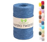 Raffia Yarn for Crochet & Knitting - MeriWoolArt Papiro Twisted Paper Yarn, 100 g Ball (170 m) - Ideal for Macrame, Hats, Bags, DIY Craft Projects & Home Accessories - Environmentally Friendly 1305