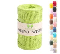 Raffia Yarn for Crochet & Knitting - MeriWoolArt Papiro Twisted Paper Yarn, 100 g Ball (170 m) - Ideal for Macrame, Hats, Bags, DIY Craft Projects & Home Accessories - Environmentally Friendly 1327