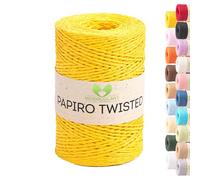 Raffia Yarn for Crochet & Knitting - MeriWoolArt Papiro Twisted Paper Yarn, 100 g Ball (170 m) - Ideal for Macrame, Hats, Bags, DIY Craft Projects & Home Accessories - Environmentally Friendly 1319