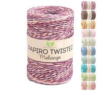 Raffia Yarn for Crochet & Knitting - MeriWoolArt Papiro Twisted Paper Yarn, 100 g Ball (170 m) - Ideal for Macrame, Hats, Bags, DIY Craft Projects & Home Accessories - Environmentally Friendly 2310