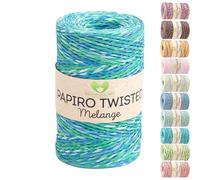 Raffia Yarn for Crochet & Knitting - MeriWoolArt Papiro Twisted Paper Yarn, 100 g Ball (170 m) - Ideal for Macrame, Hats, Bags, DIY Craft Projects & Home Accessories - Environmentally Friendly 2303