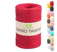 Raffia Yarn for Crochet & Knitting - MeriWoolArt Papiro Twisted Paper Yarn, 100 g Ball (170 m) - Ideal for Macrame, Hats, Bags, DIY Craft Projects & Home Accessories - Environmentally Friendly 1310