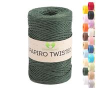 Raffia Yarn for Crochet & Knitting - MeriWoolArt Papiro Twisted Paper Yarn, 100 g Ball (170 m) - Ideal for Macrame, Hats, Bags, DIY Craft Projects & Home Accessories - Environmentally Friendly 1312