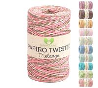 Raffia Yarn for Crochet & Knitting - MeriWoolArt Papiro Twisted Paper Yarn, 100 g Ball (170 m) - Ideal for Macrame, Hats, Bags, DIY Craft Projects & Home Accessories - Environmentally Friendly 2301