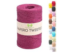 Raffia Yarn for Crochet & Knitting - MeriWoolArt Papiro Twisted Paper Yarn, 100 g Ball (170 m) - Ideal for Macrame, Hats, Bags, DIY Craft Projects & Home Accessories - Environmentally Friendly 1322
